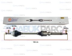 FORD TRANSIT V347 ÖN AKS ŞAFTI KOMPLE SAĞ 2.2 130PS