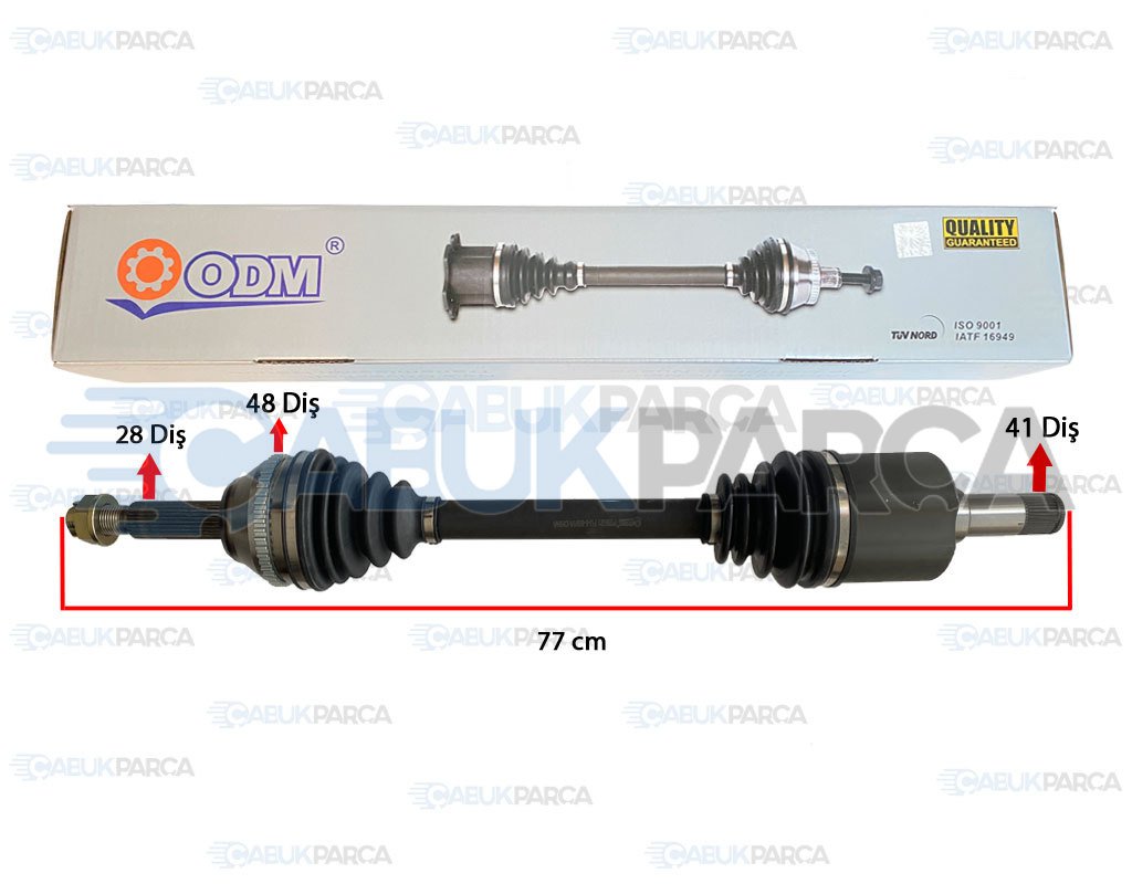 ÖN AKS ŞAFTI KOMPLE SOL 2.2 140PS V347